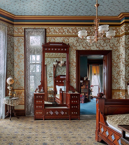 Спальня в доме-музее Марка Твена, Хартфорд, штат Коннектикут