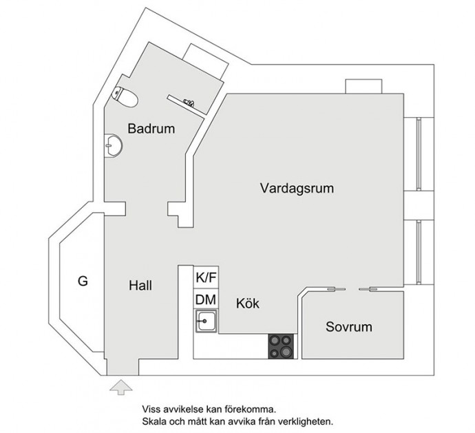 Шведская квартира площадью 42 м2