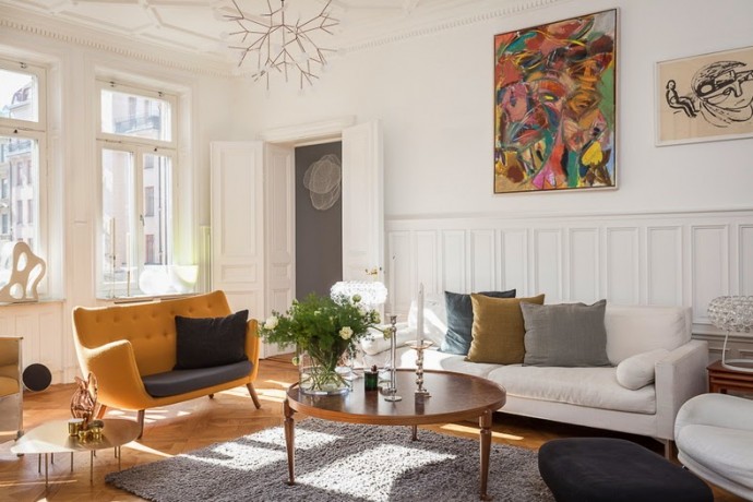 Апартаменты любителей современного искусства в Стокгольме