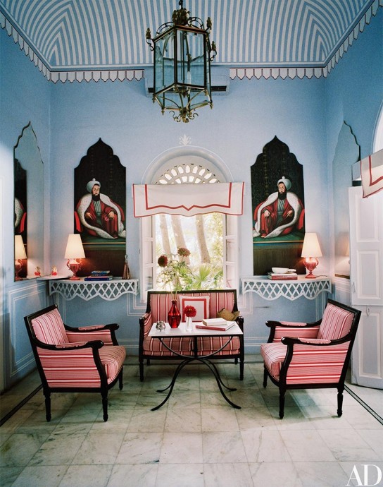 Личные апартаменты дизайнера Энн Мари Удеджанс в отеле Narain Niwas Palace, Джайпур, Индия