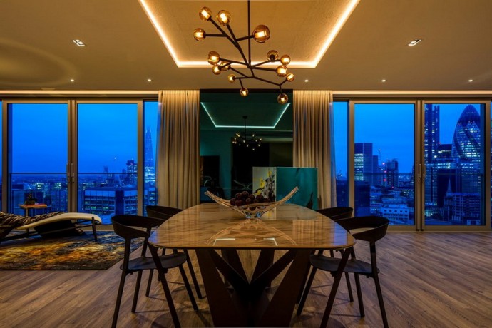 Квартира с панорамным видом на Лондон, занимающая целый этаж