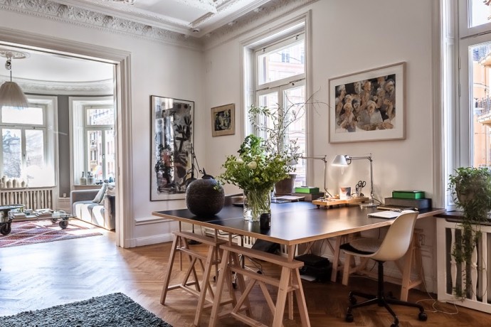 Апартаменты любителей современного искусства в Стокгольме