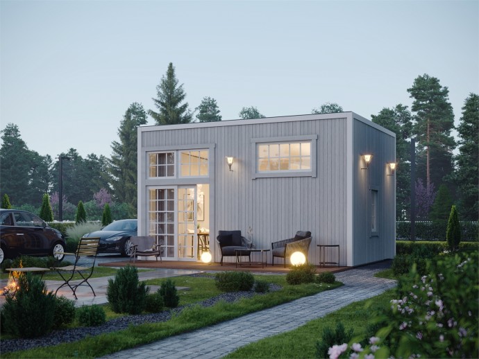 Проект мини-дома площадью 27 м2 в Швеции