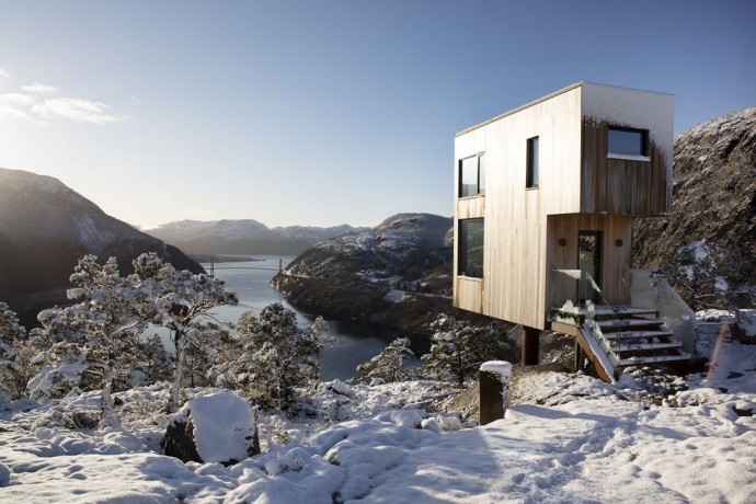 Гостевой дом Sky Lodges площадью всего 22 м² недалеко от деревни Форсанн, Норвегия