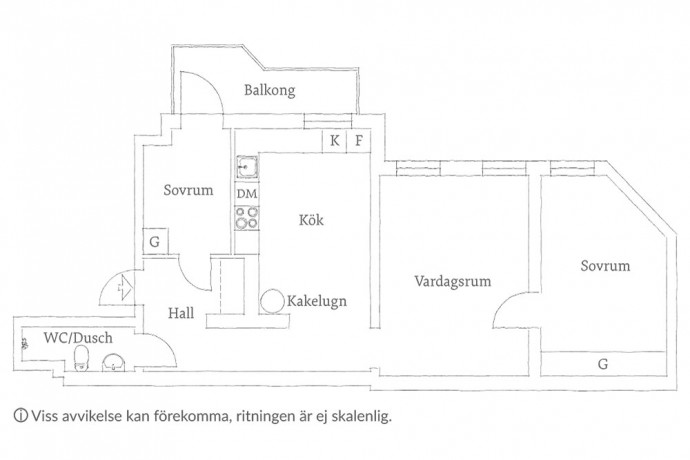 Квартира площадью 75 м2 в Гётеборге