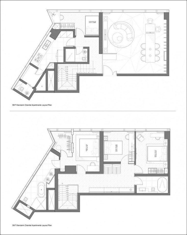 Квартира F Mandarin Oriental от студии PplusP Designers