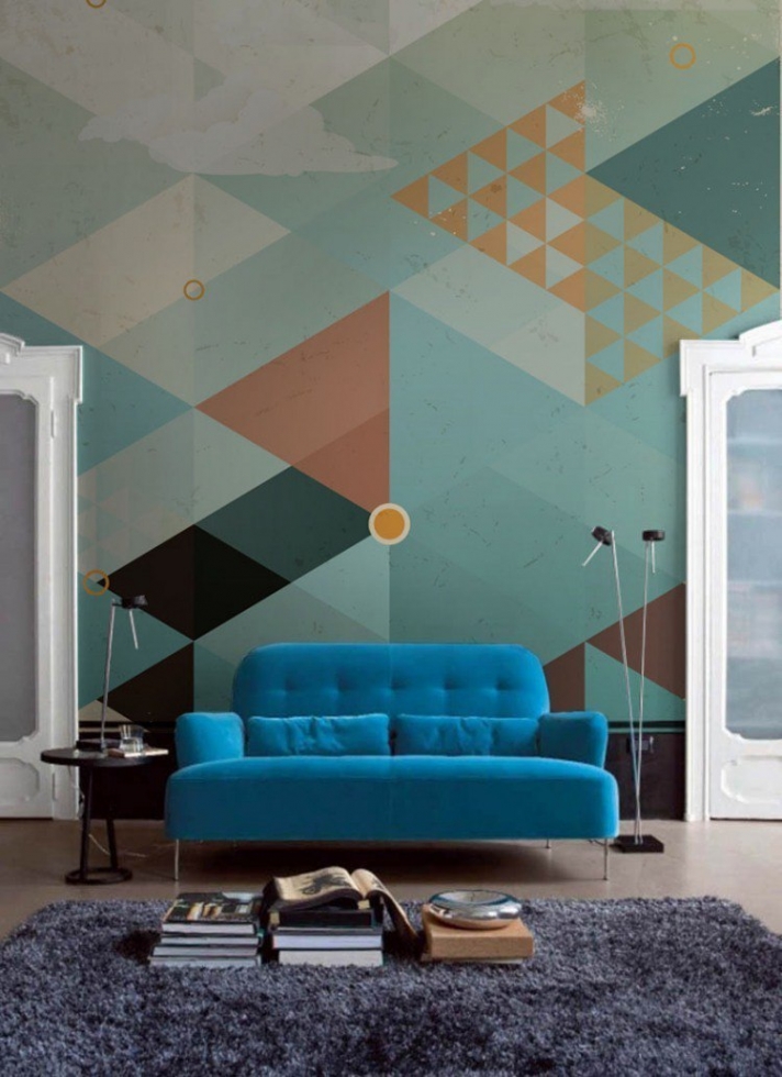Интересная геометрия в покраске стен