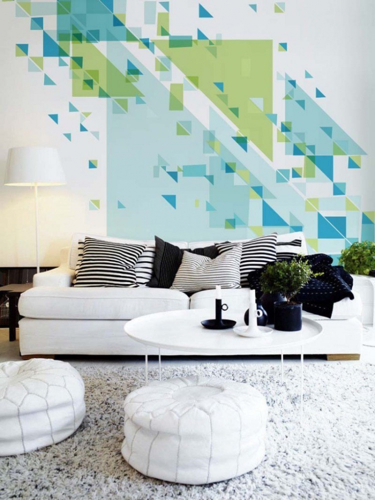 Интересная геометрия в покраске стен
