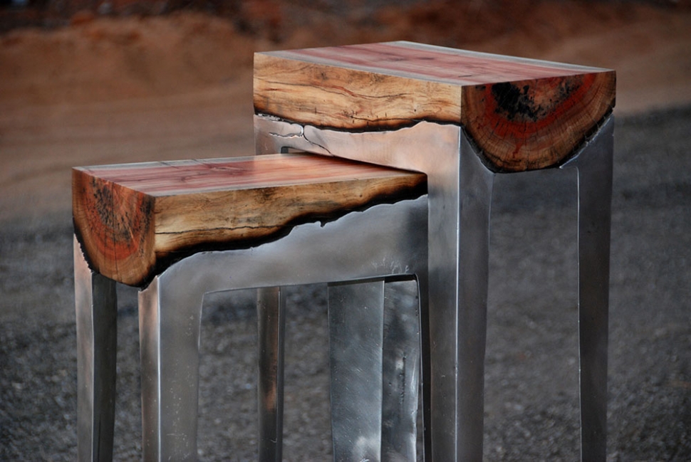Деревянные столы, скамьи и столешницы. Часть 2. Со вставками из стекла, пластика, дерева и металла