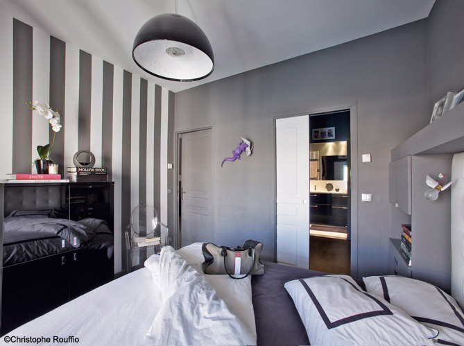 Интерьер двухуровневой квартиры в Париже 135 m2