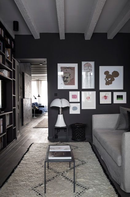 Черное на черном. Потрясающие апартаменты в Лионе от Maison Hand