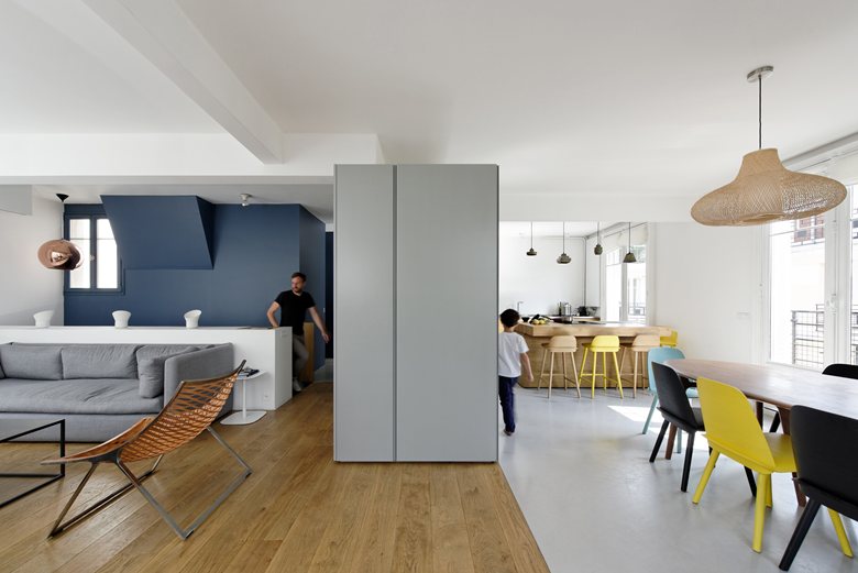 Двухэтажная квартира в Париже от Equipe Eitan Hammer et Ulli Heckmann