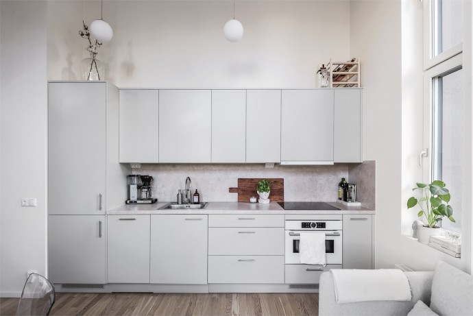 Двухуровневая квартира площадью 44 м2 на окраине Стокгольма