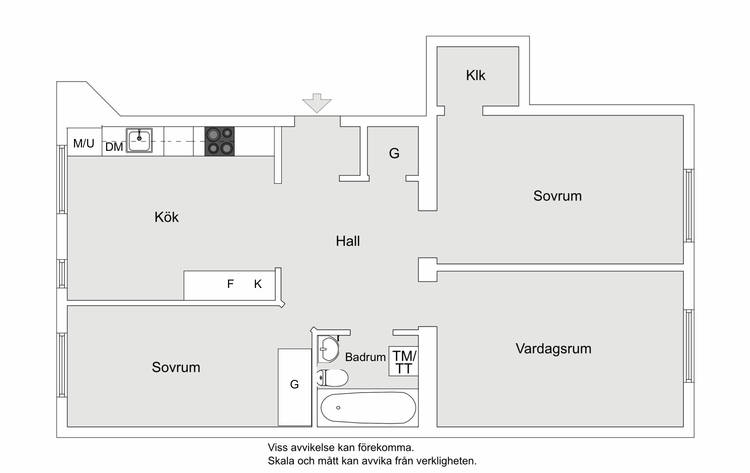 Апартаменты в Стокгольме площадью 86 м2
