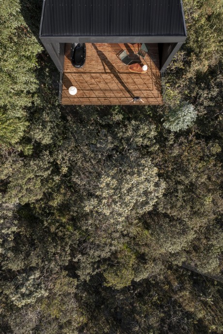 Деревянный дом площадью 40 м2 (+ терраса 38 м2) в Бразилии