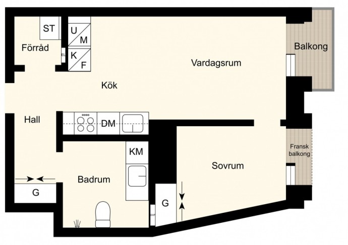 Шведская квартира площадью 40 м2