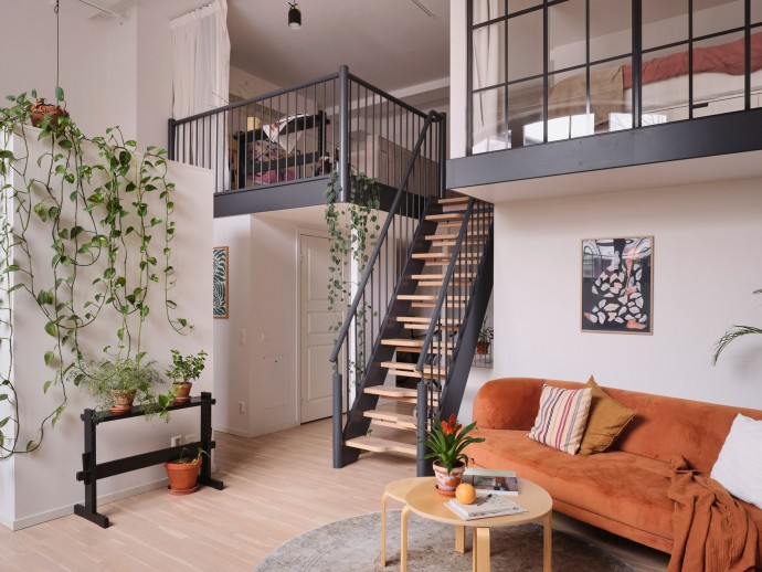 Двухуровневая квартира площадью 88 м2 в Стокгольме