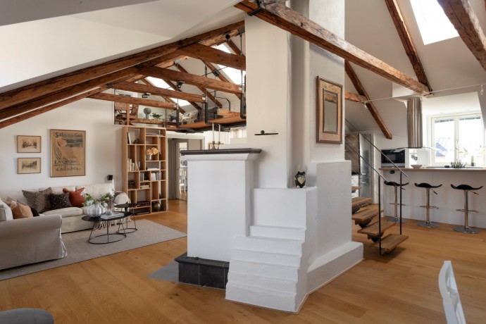 Мансарда площадью 151 м2 в Стокгольме Мансарда площадью 151 м2 в Стокгольме