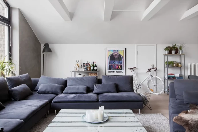 Мансарда в доме 1952 года в Швеции (48 м2)