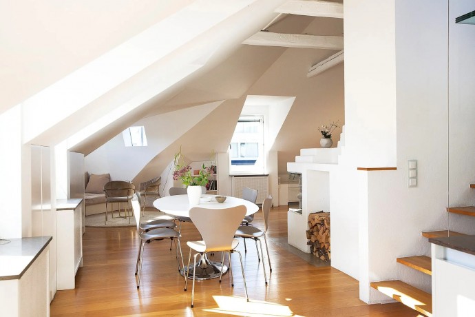 Мансарда площадью 94 м2 в Стокгольме