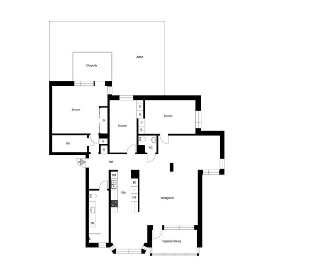 Шведская квартира площадью 124 м2