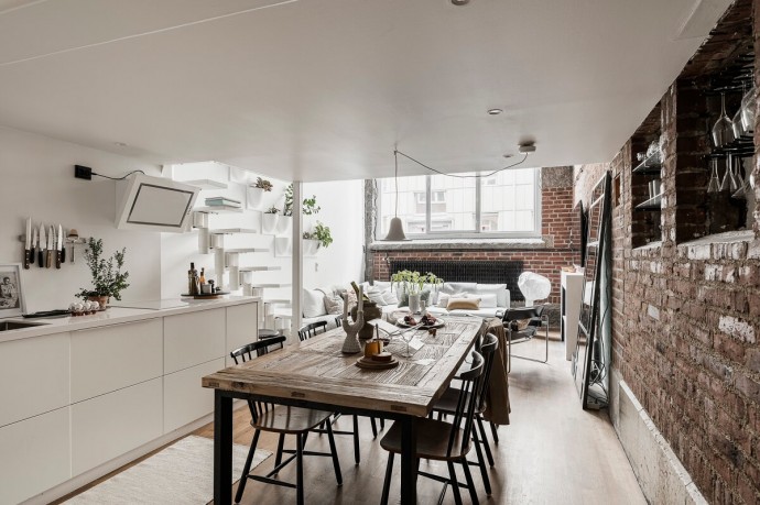 Лофт в промышленном здании начала XX века в Гётеборге (65 м2)