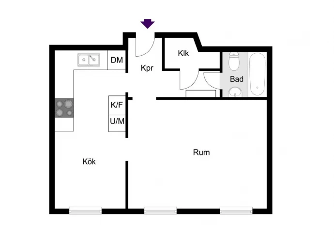 Шведская квартира площадью 40 м2