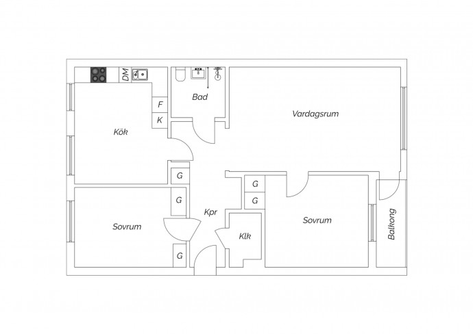 Шведская квартира площадью 73 м2