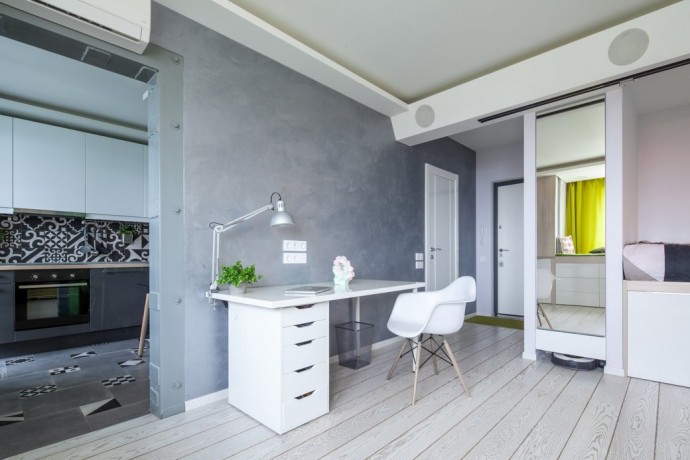 Интерьер светлой квартиры-студии Интерьер светлой квартиры-студии