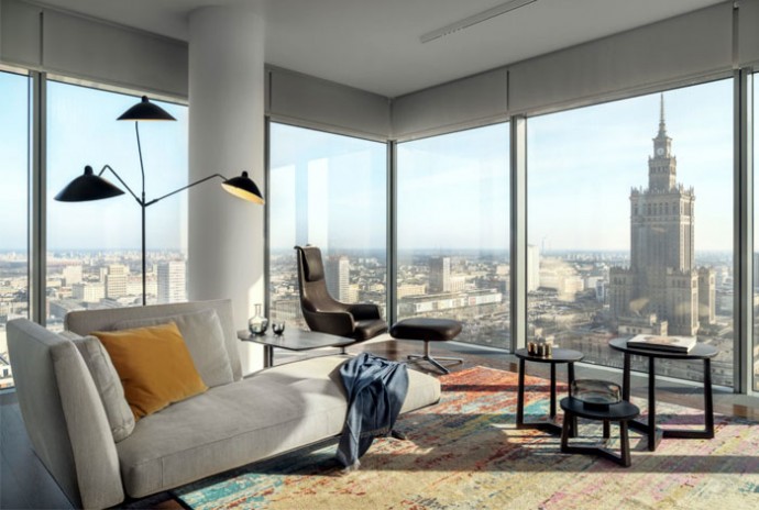Квартира в престижной высотке в Варшаве