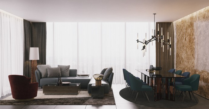 Проект квартиры, оформленной в темных тонах Проект квартиры, оформленной в темных тонах