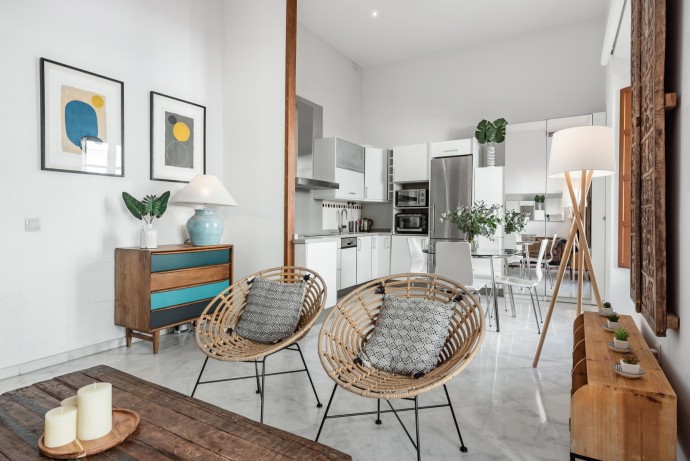 Светлые апартаменты с террасой на крыше