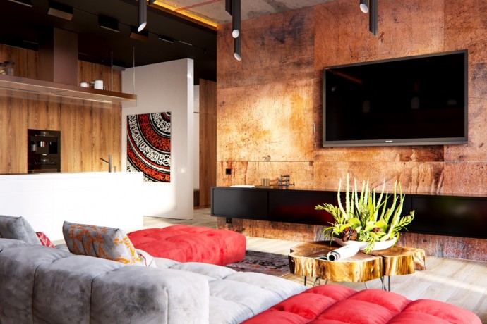 Азиатские мотивы в интерьере просторной квартиры