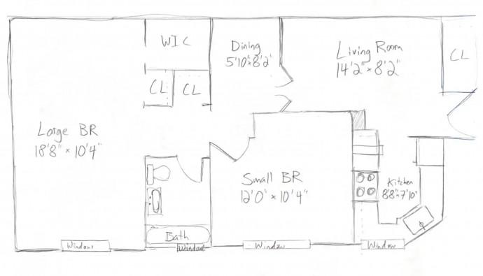 Квартира для молодой семьи в Нью-Йорке (69 м2)