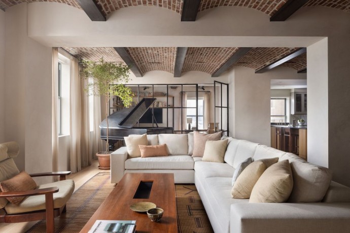 Лофт в фабричном здании конца XIX века в Вест-Виллидж, Нью-Йорк