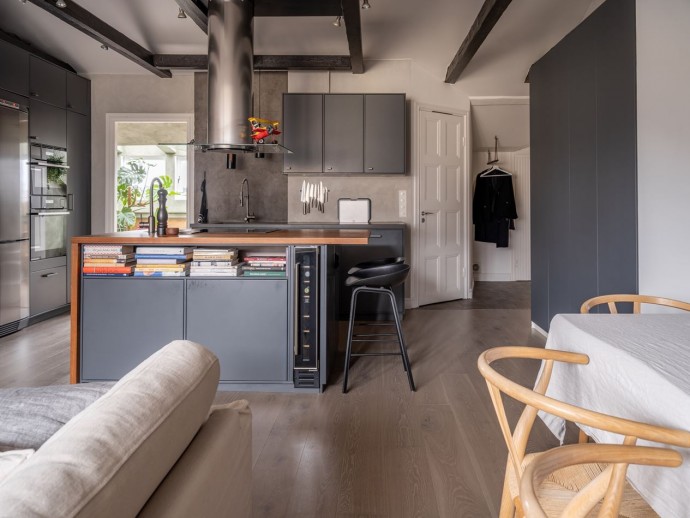 Мансардная квартира площадью 82 м2 в Стокгольме