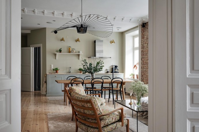 Квартира площадью 88 м2 в доме начала XX века в Гётеборге