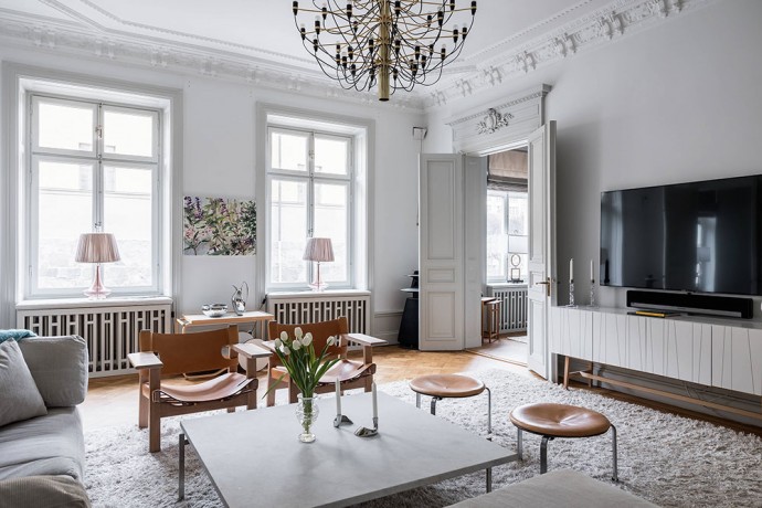 Квартира в доме 1889 года постройки в Стокгольме