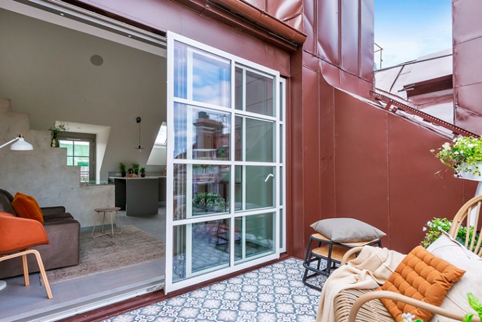 Мансарда площадью 38 м2 в Стокгольме Мансарда площадью 38 м2 в Стокгольме