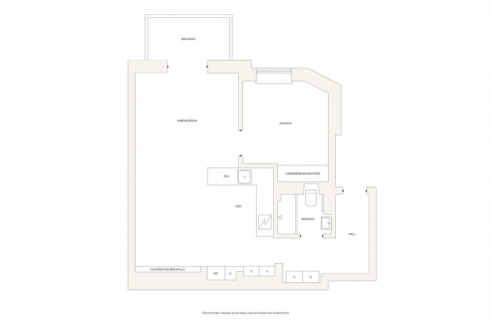 Квартира площадью 49 м2 в Стокгольме