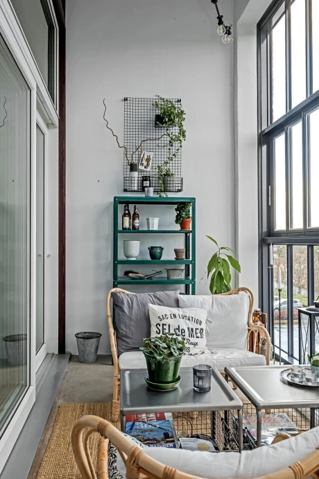 Квартира площадью 96 м2 в старом промышленном здании в Швеции