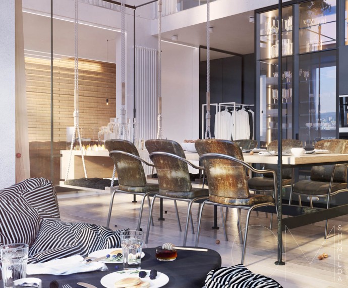 Лофт площадью 106 м2