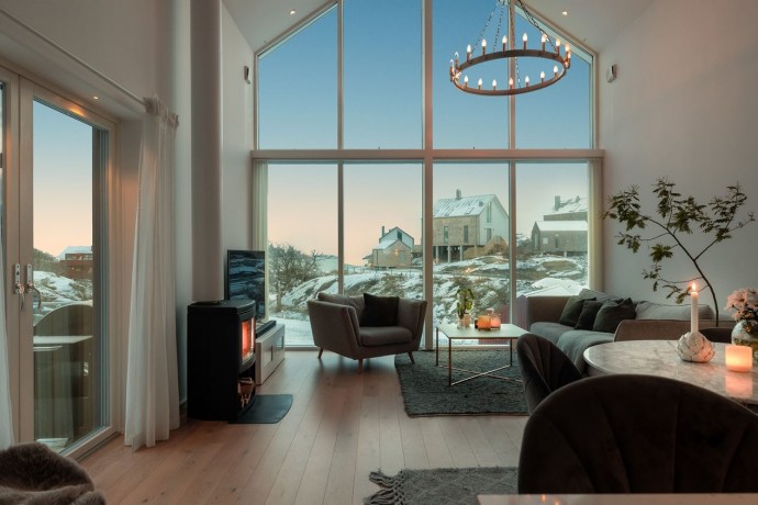 Современный дом площадью 89 м2 в Швеции с видом на Северное море