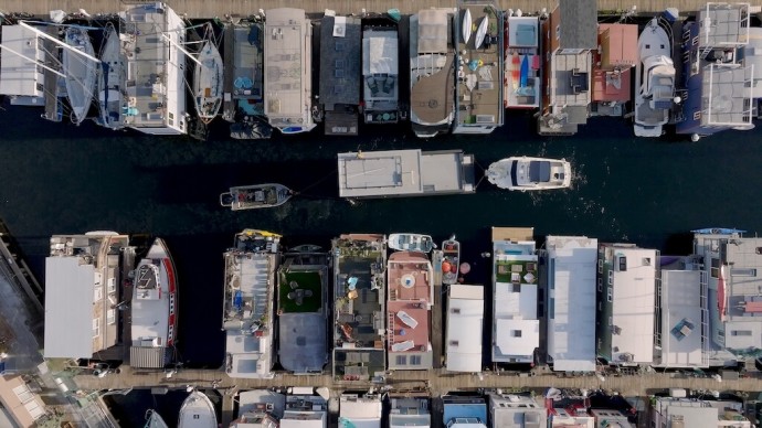 Плавучий дом на озере Юнион в Сиэтле, Вашингтон