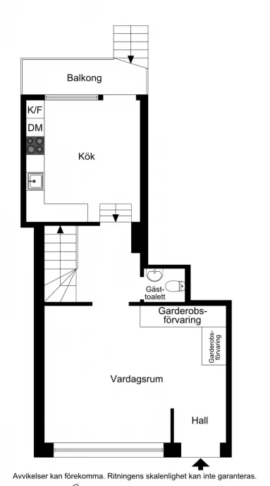 Дуплекс площадью 74 м2 в Мальмё, Швеция
