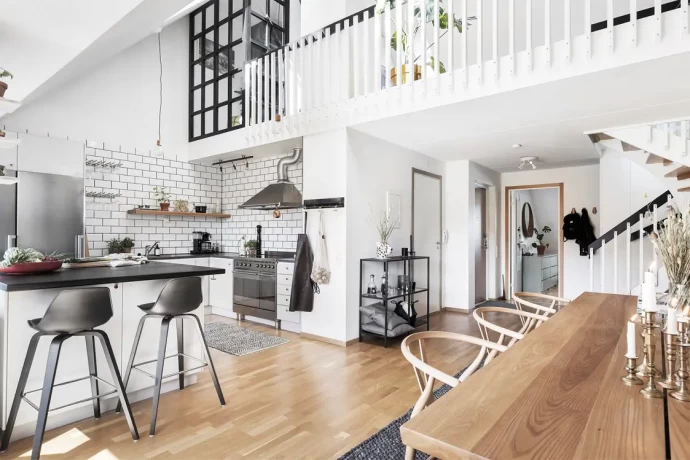 Двухуровневая квартира площадью 95 м2 в Гётеборге