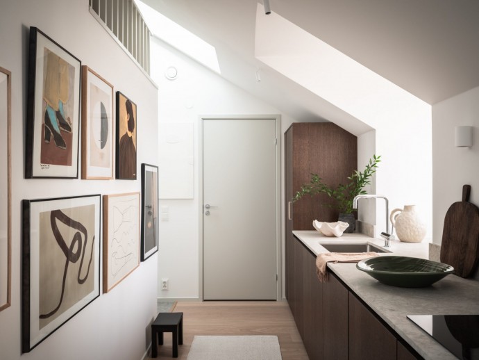 Мансарда площадью 56 м2 в доме 1936 года в Гётеборге