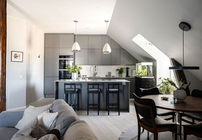 Мансарда площадью 63 м2 в Стокгольме Мансарда площадью 63 м2 в Стокгольме