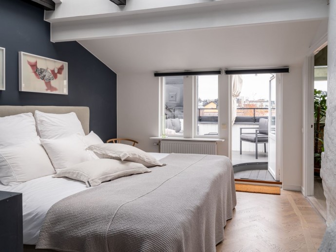 Мансардная квартира площадью 82 м2 в Стокгольме