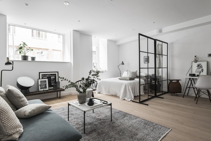 Шведская квартира-студия площадью 50 м2 Шведская квартира-студия площадью 50 м2